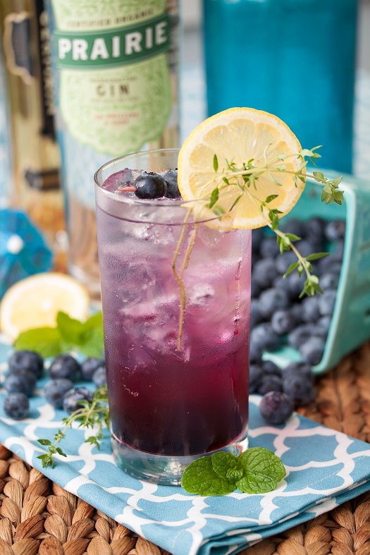 Blueberry Thyme Gin Smash