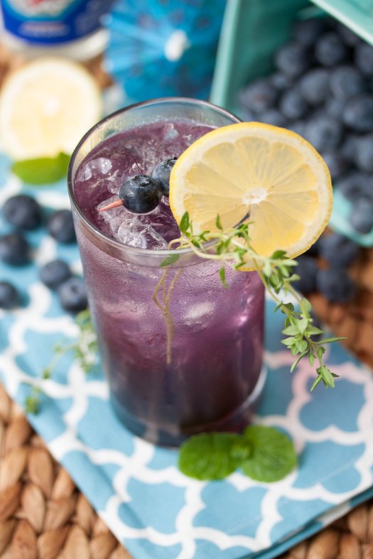 Blueberry Thyme Gin Smash